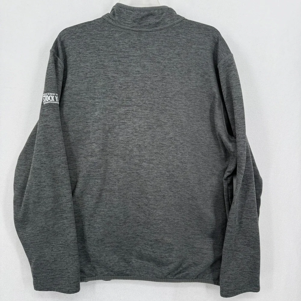 The North Face Mens Charcoal Gray‎ 1/4 Zip Fleece Pullover  XL Stock Yards
